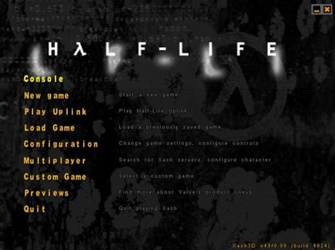 Main Menu Image Half Life Primal Mini Beta Mod For Half Life