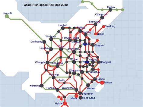 China High Speed Rail Map