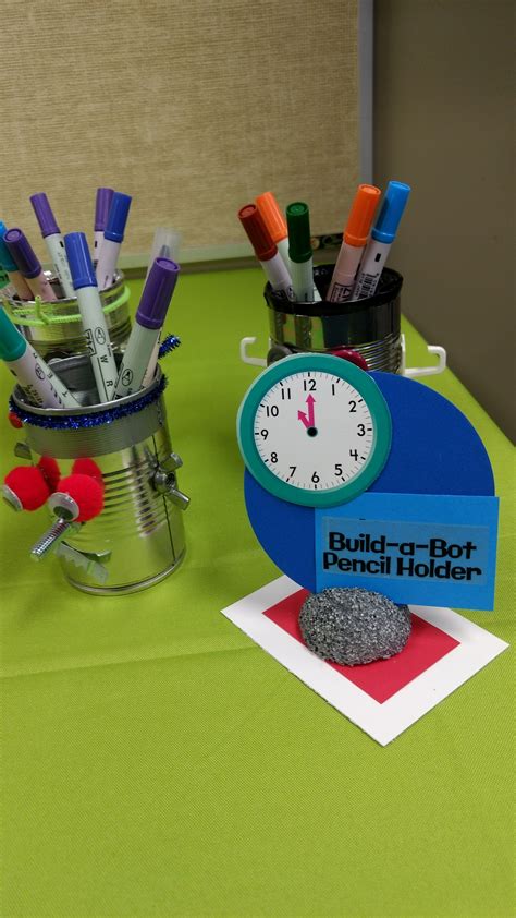 Time Lab Vbs Day 5 Craft Idea Build A Bot Pencil Holder Start