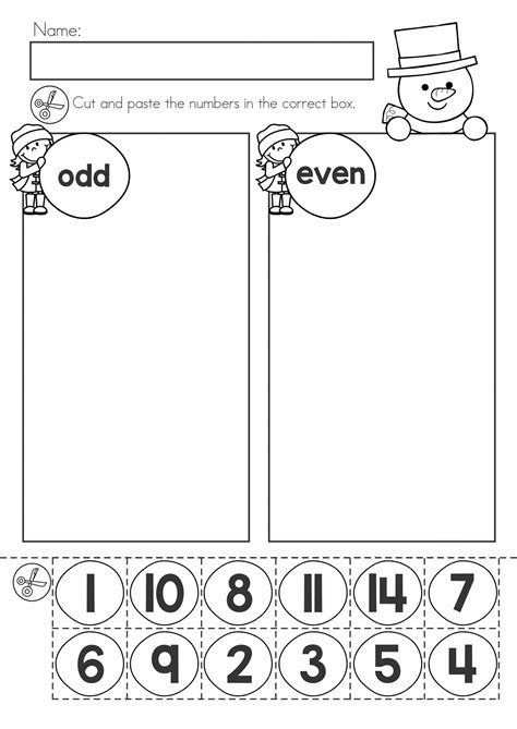 Odd And Even Numbers Chart Worksheet