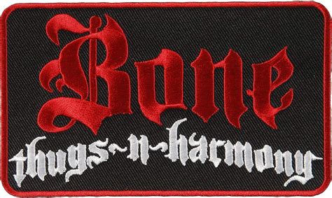 Bone Thugs N Harmony Mens Logo Embroidered Patch Red Amazonca
