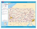 Large detailed map of Pennsylvania state. Pennsylvania state large ...