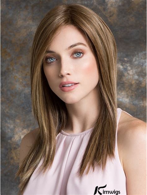 Long Straight Layered Brown Comfortable 100 Hand Tied Wigs