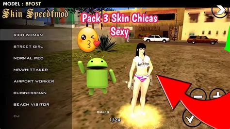 Pack De 3 Skin De Chicas Sexy Para El Gta San Andreas Android Youtube