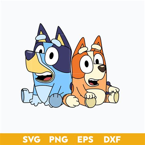 Bluey And Bingo Heeler Puppy Dog Svg Bluey Svg Cartoon Svg Ec