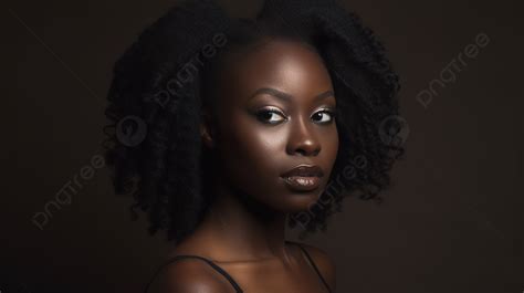 Black Woman With A Bold Black Beauty Background Cherish Model Picture