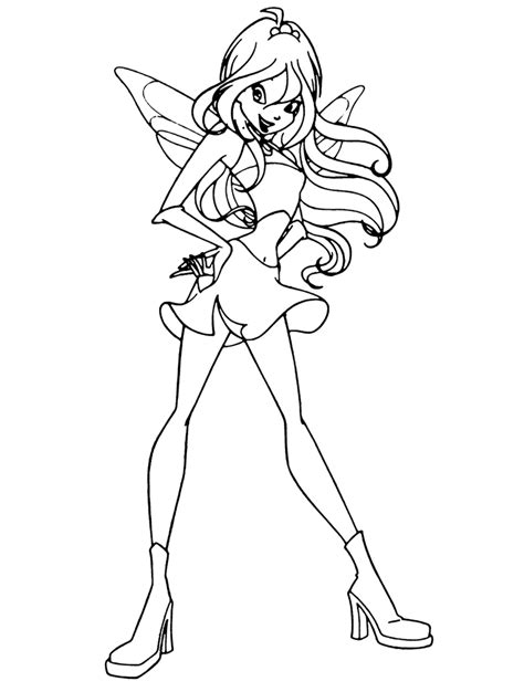 Bloom Winter Winx Club Coloring Page Winx Club Coloring Pages Love