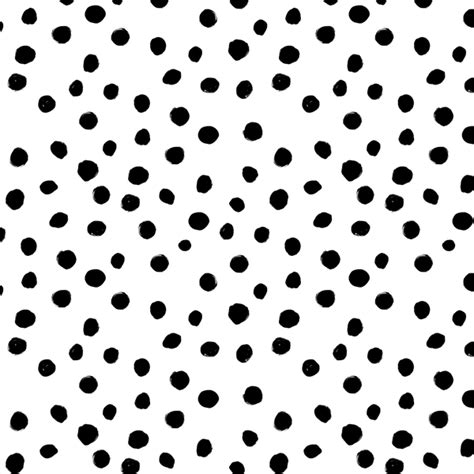 Modern Polka Dot In Black On White Hawthorne Supply Co