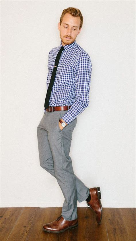 A Great Combination Grey Pants Outfit Mens Outfits Brown Dress Shoes