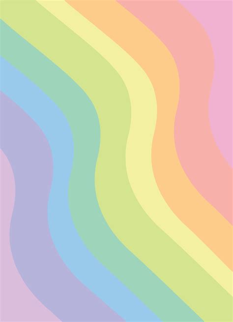 Rainbow Wave Art Print By Witch Visions Rainbow Wallpaper Cute