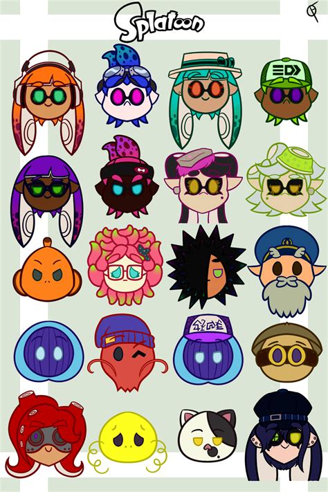 Splatoon Character Icons By Shadowrewinds On Deviantart
