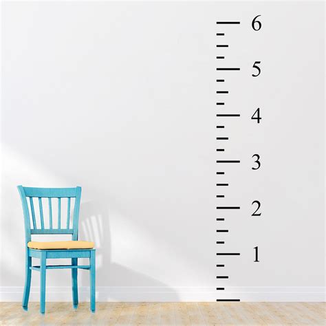 6ft Ruler Height Chart Wall Decal Adnil Creations