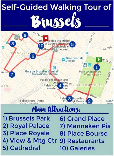 Brussels Attractions Map Pdf Free Printable Tourist Map Brussels My
