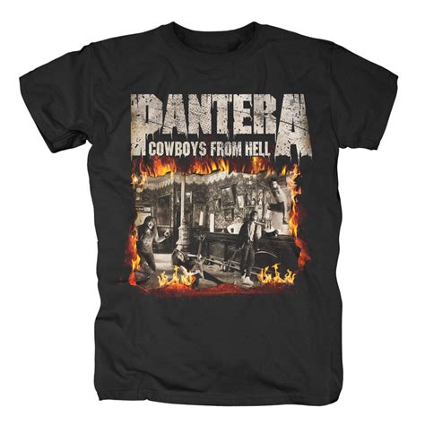 Pantera Cowboys From Hell Fire Frame T Shirt Metal And Rock Shirts