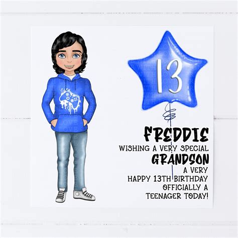 Personalised 13th Birthday Card Teenager Card Officially A Etsy