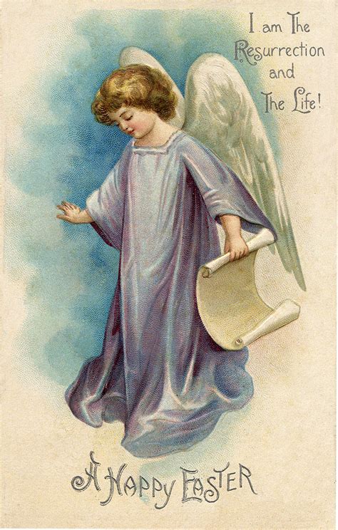 Vintage Easter Angel Picture The Graphics Fairy