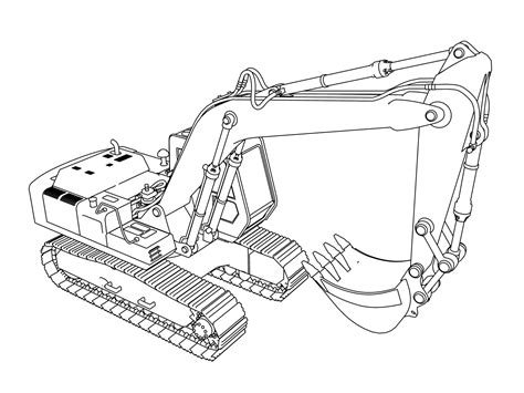 Bagger Malvorlage Kinder Malvorlagen Free