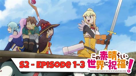 Konosuba S2 Episode 1 3 Reaction And Review Youtube