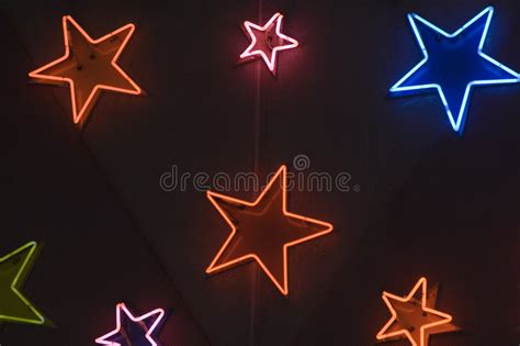 Star Shaped Neon Lights Stock Image Image Of Neon Sign 1166089