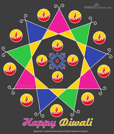 80 Best And Easy Rangoli Designs For Diwali Festival 2 Star Diya