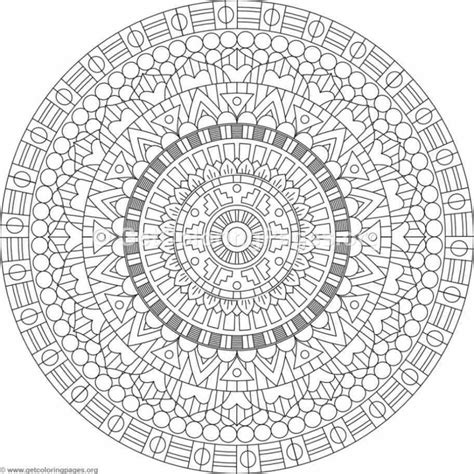 Advanced Mandala Coloring Pages Page 38