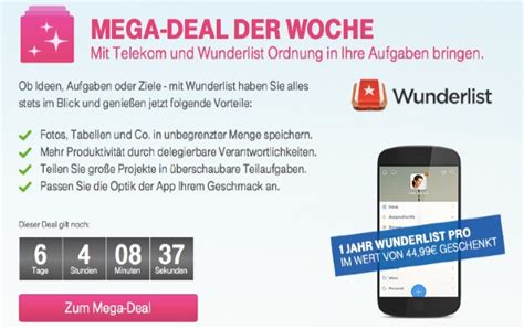 Sie wollen zur firma deutsche telekom oder die firma kontaktieren? Deutsche Telekom schenkt Kunden 12 Monate Wunderlist Pro › Macerkopf