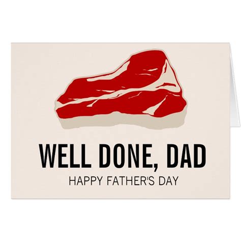 Funny Meat Father Day Card Zazzle