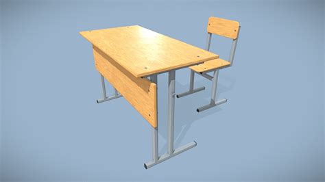 School Desk And Chair Buy Royalty Free 3d Model By Ashmesh 7503d14