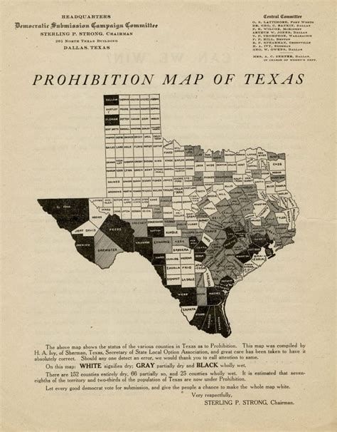 Prohibition In Mclennan County And The State Of Texas