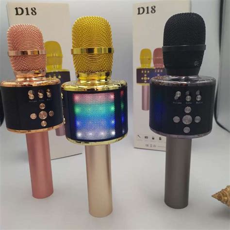 Wholesale Wireless Bluetooth Karaoke Microphone With Controllable Led