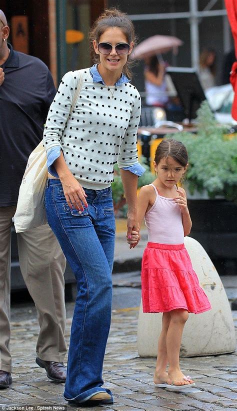 not dressed for rain katie holmes and suri cruise were spotted lunching together today at