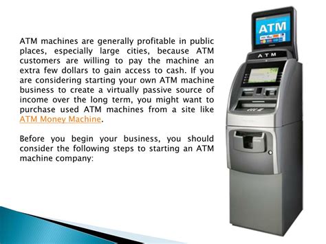 Ppt How To Start Your Own Atm Machine Business Powerpoint