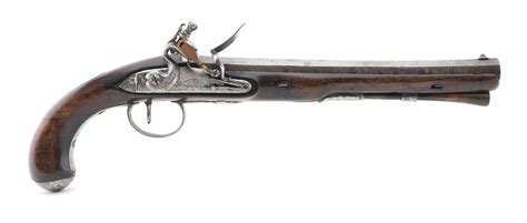 British Flintlock Dueling Pistol By Wogdon For Sale