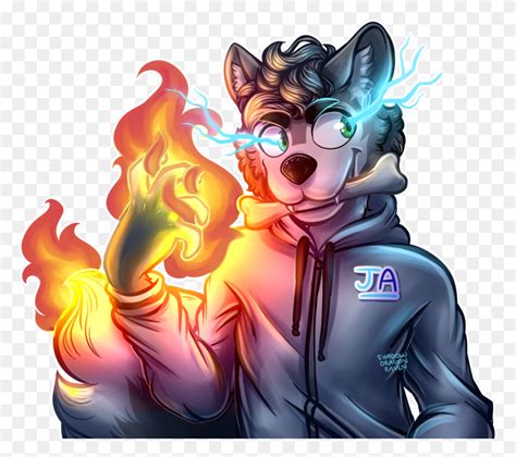 Commission On Furry Amino Cartoon Graphics Fire Hd Png Download