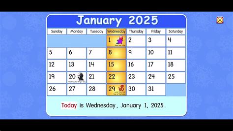Starfall Calendar January 1 2025 Youtube