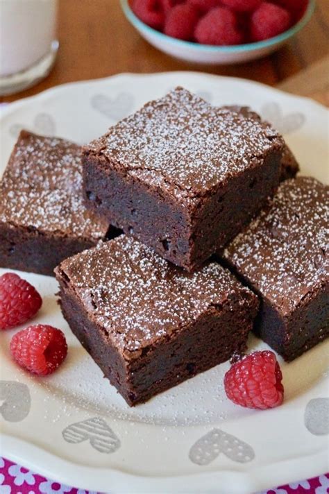 Fudgy And Rich Chocolate Brownies Made With Cocoa Powder And Melted Dark Chocolate For Intense