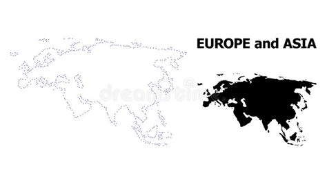 Black And White Map Of Europe And Asia
