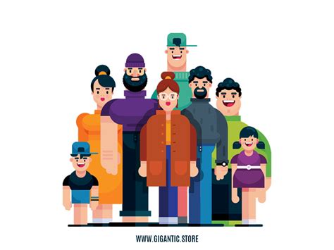 Flat Design Characters Illustration In Adobe Illustrator Cc By Mark