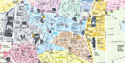 Explore Madrids Downtown Neighbourhoods The Neighbourhood Area Map