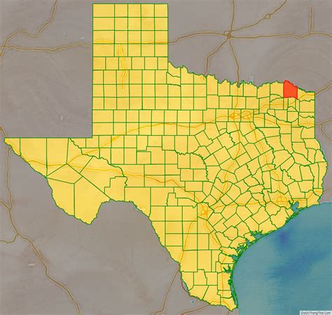 Map Of Red River County Texas