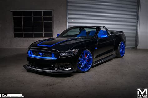 Black And Blue Mustang S550 By Niche Road Wheels Blue Mustang