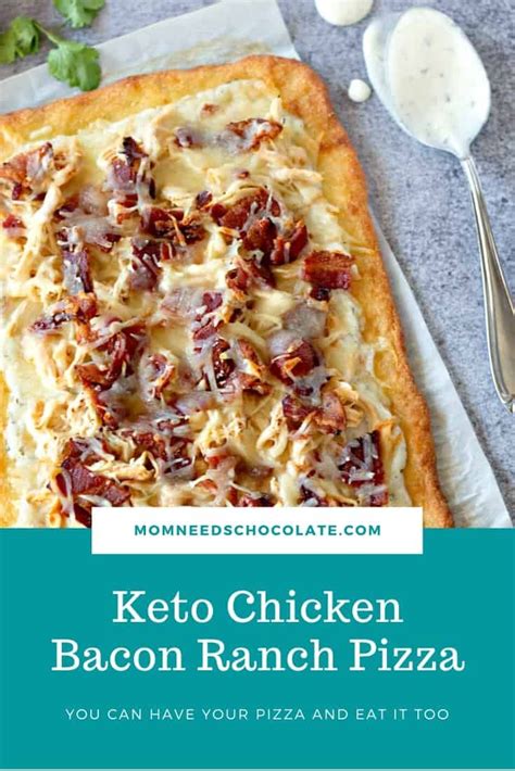 The Keto Chicken Bacon Ranch Pizza Is Ready To Be Eaten With A Spoon