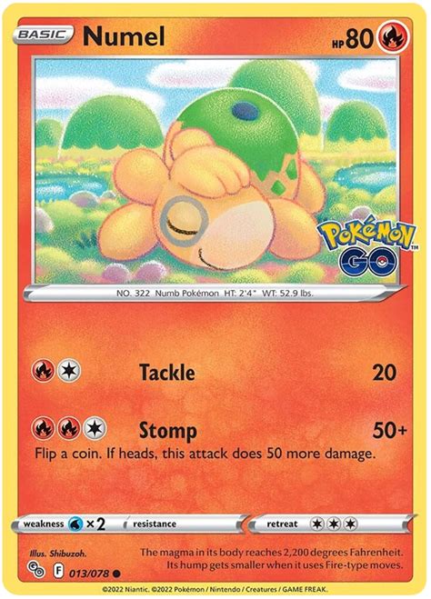 Numel Pokemon Go 13 Pokemon Card