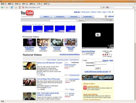 Screenshot Youtube Broadcast Yourself Mozilla Firefox Flickr