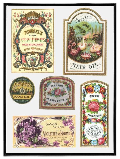 Vintage Perfume Labels Primitive Labels Primitive Farmhouse Farmhouse