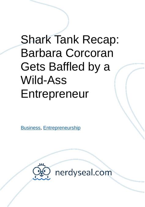 Shark Tank Recap Barbara Corcoran Gets Baffled By A Wild Ass