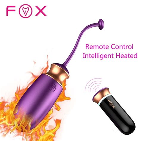 Fox Heated G Spot Vibrator 15m Remote Control Anal Plug Bullet