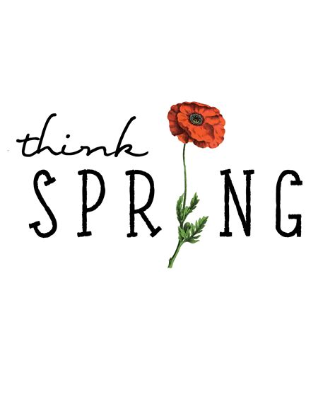 Free Think Spring Printable The Lilypad Cottage