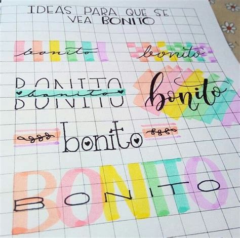 Handlettering Apuntes Bonitos ️ Libreta De Apuntes Bullet Journal