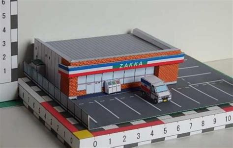 Zakka Convenience Store A Japanese Miniature Paper Model By Sakamoto